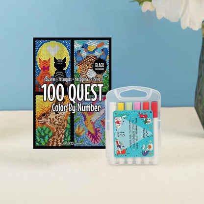 Last Day 49%OFF🎨100 QUEST Color by Numbers Book