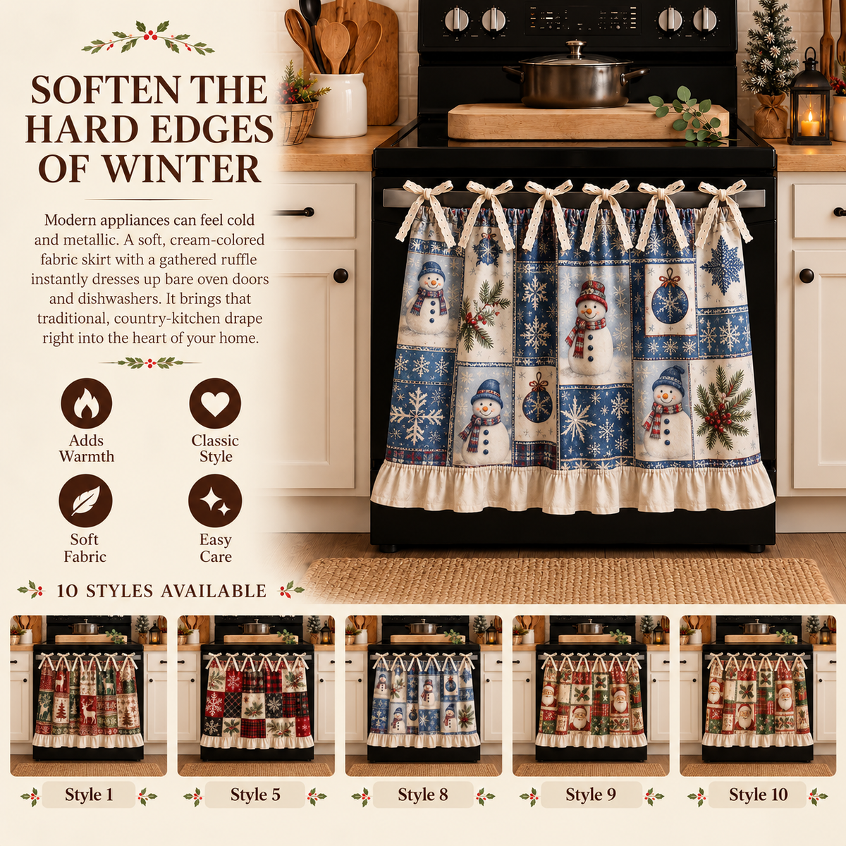 🎄 Christmas Tie-On Pocket Curtain Collection🎁Buy 2 Get 1 FREE — Add Any 3 Pcs To Cart🎉