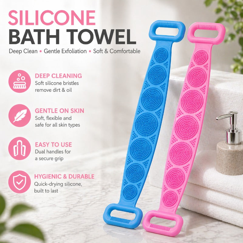 🔥Last Day 49OFF-Double-Sided Exfoliating Back Scrubber with Mesh Sponge
