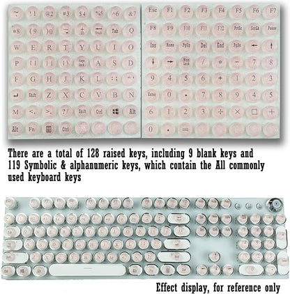 128 Pcs Keyboard Spacer Set for Long Nails & Gaming