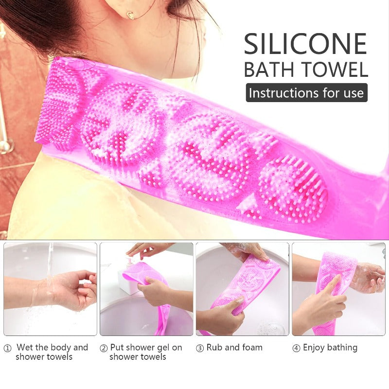 🔥Last Day 49OFF-Double-Sided Exfoliating Back Scrubber with Mesh Sponge