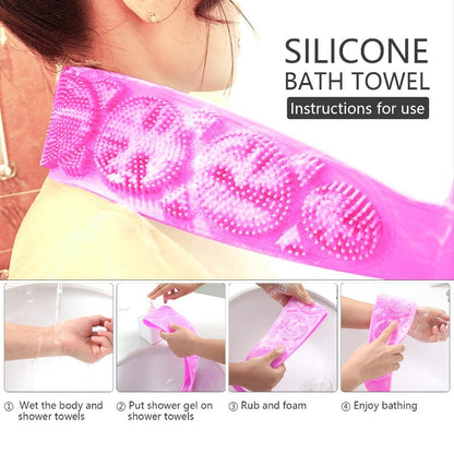 🔥Last Day 49OFF-Double-Sided Exfoliating Back Scrubber with Mesh Sponge