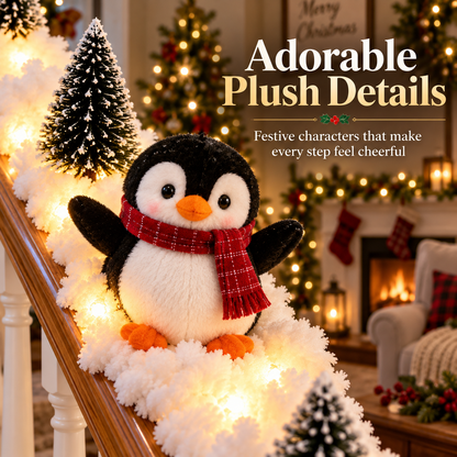 🐧Playful Penguin Snowy Stair Railing Decor💗BUY 2 SAVE 10%