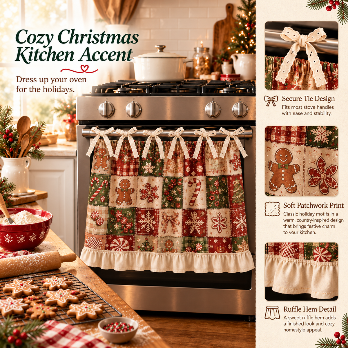🎄 Christmas Tie-On Pocket Curtain Collection🎁Buy 2 Get 1 FREE — Add Any 3 Pcs To Cart🎉