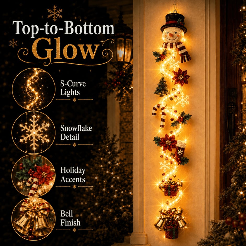 🎄Merry Cascade Glowing Christmas Door Hanger | 🎁Buy 2 Get 1 FREE & Free Shipping — Add Any 3 Pcs To Cart🎉