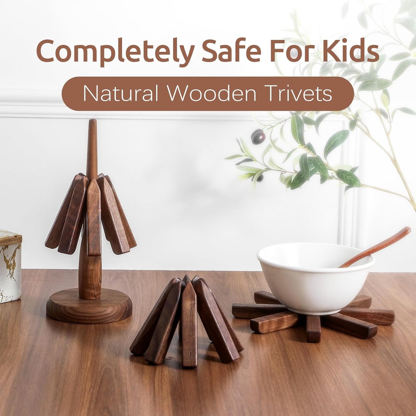 Natural Beech/Walnut Coasters