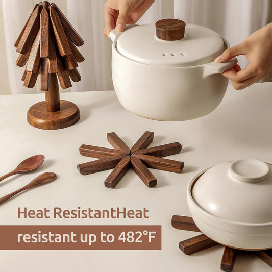 Natural Beech/Walnut Coasters