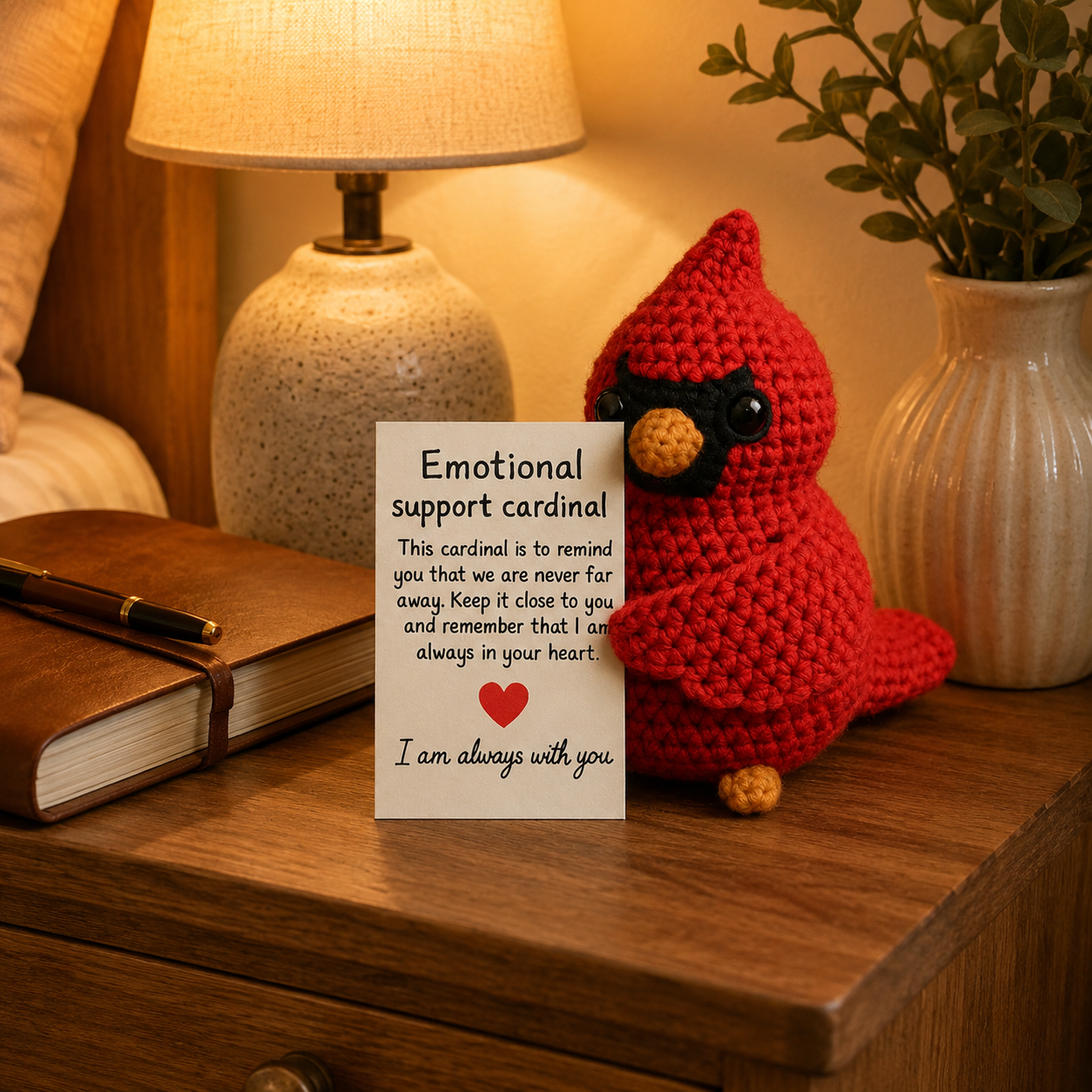 Emotional Support Cardinal – Handmade Comfort Companion