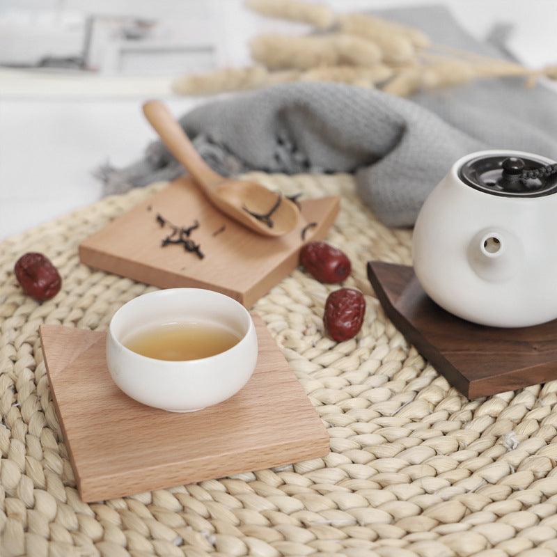 Wood Coaster | Black Walnut, Beech | Handmade