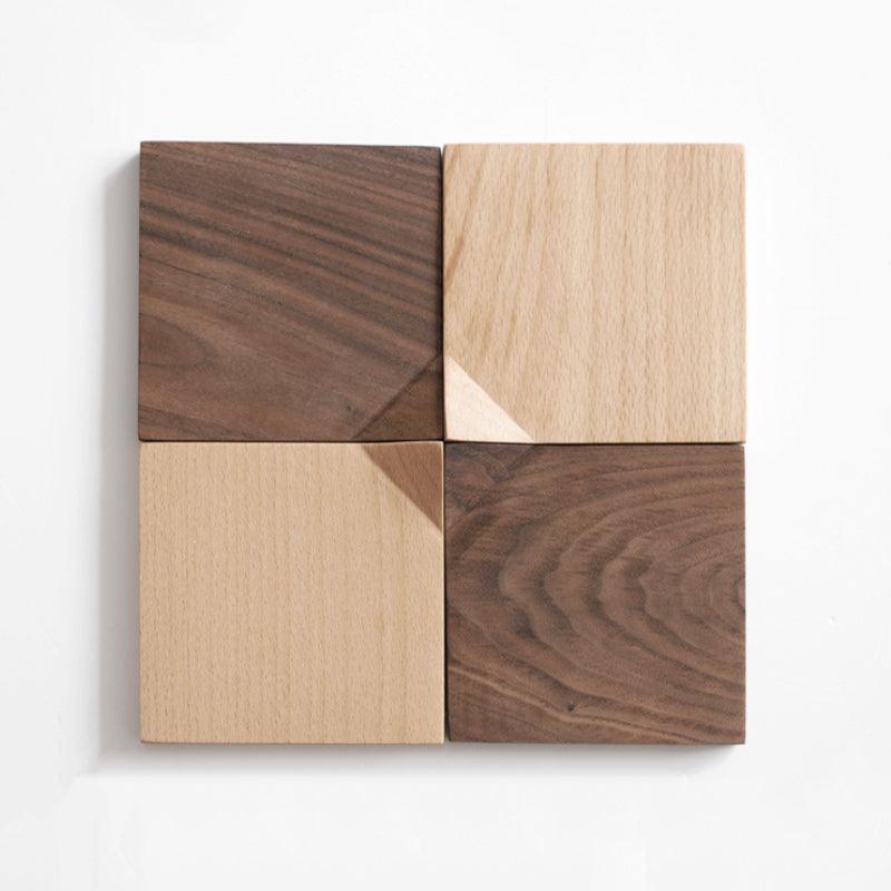 Wood Coaster | Black Walnut, Beech | Handmade