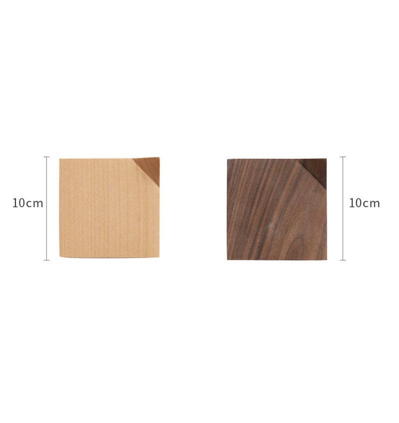 Wood Coaster | Black Walnut, Beech | Handmade