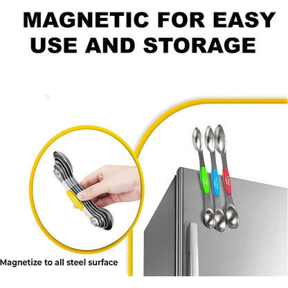 Magnetisches Messlöffel-Set aus Edelstahl 