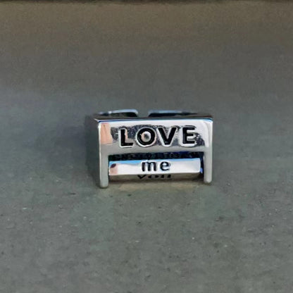 Spoof FU*K/LOVE Ring Drehbarer interaktiver Ring 