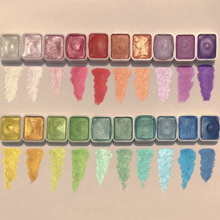 ✨Last Day 49%OFF-Tropic Forest Pearl Watercolor Paint