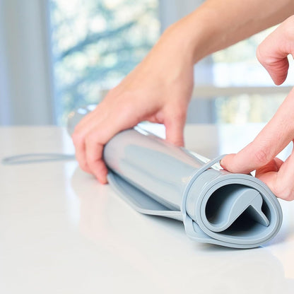 🍽️100% Silicone Placemat with Teething Edge Bumper/Spill Stopper