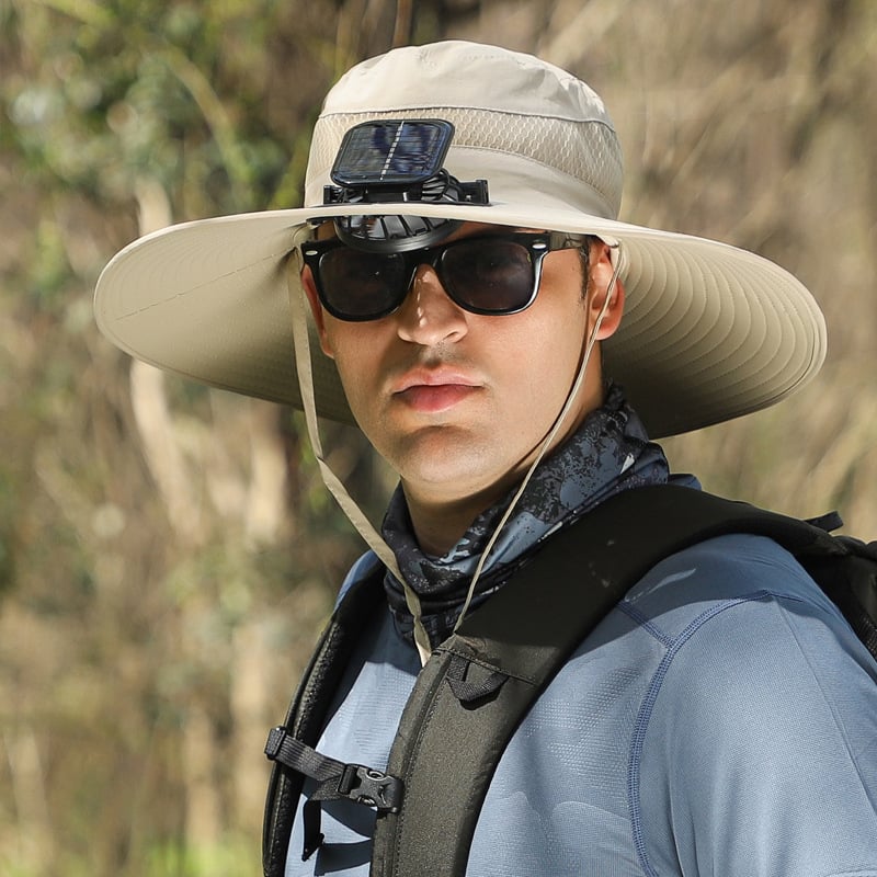 🔥2025 Father's Day Hot Sale Limited Time 49% OFF💥 Solar Fan Sun Protection Hat