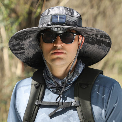 🔥2025 Father's Day Hot Sale Limited Time 49% OFF💥 Solar Fan Sun Protection Hat