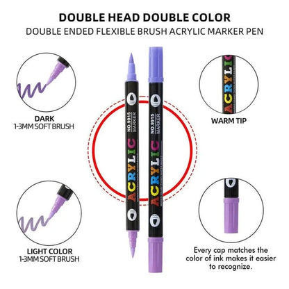 🔥Last Day 49%OFF - Dual Tip Acrylic Paint Pen Marker