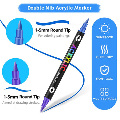 🔥Last Day 49%OFF - Dual Tip Acrylic Paint Pen Marker