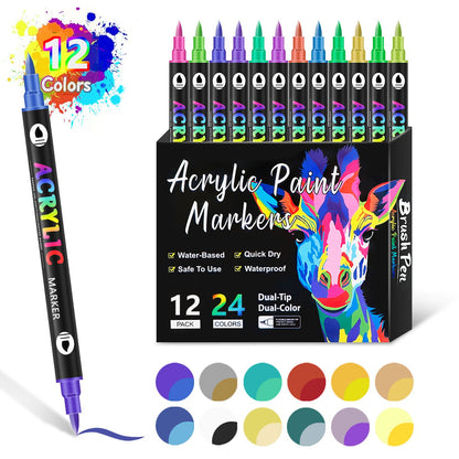 🔥Last Day 49%OFF - Dual Tip Acrylic Paint Pen Marker