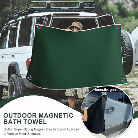 🧲Outdoor Magnetic Bath Towel – No More Slips or Flying Towels!