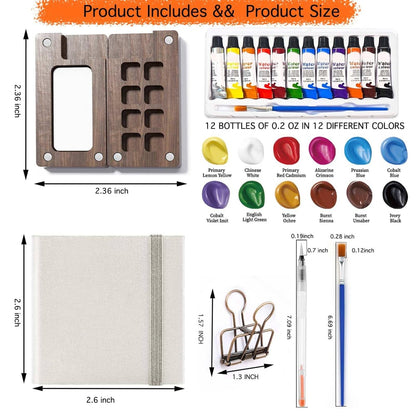 Last Day Sale 49%OFF🌈🎨 Mini Watercolor Palette Paint Set Travel Size
