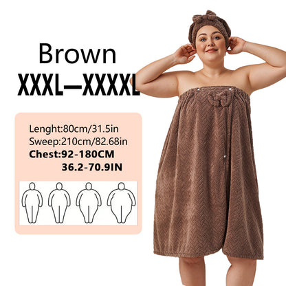 🔥2025 New Arrival-Plus Size Adjustable Oversized Wrap Bathrobe Set