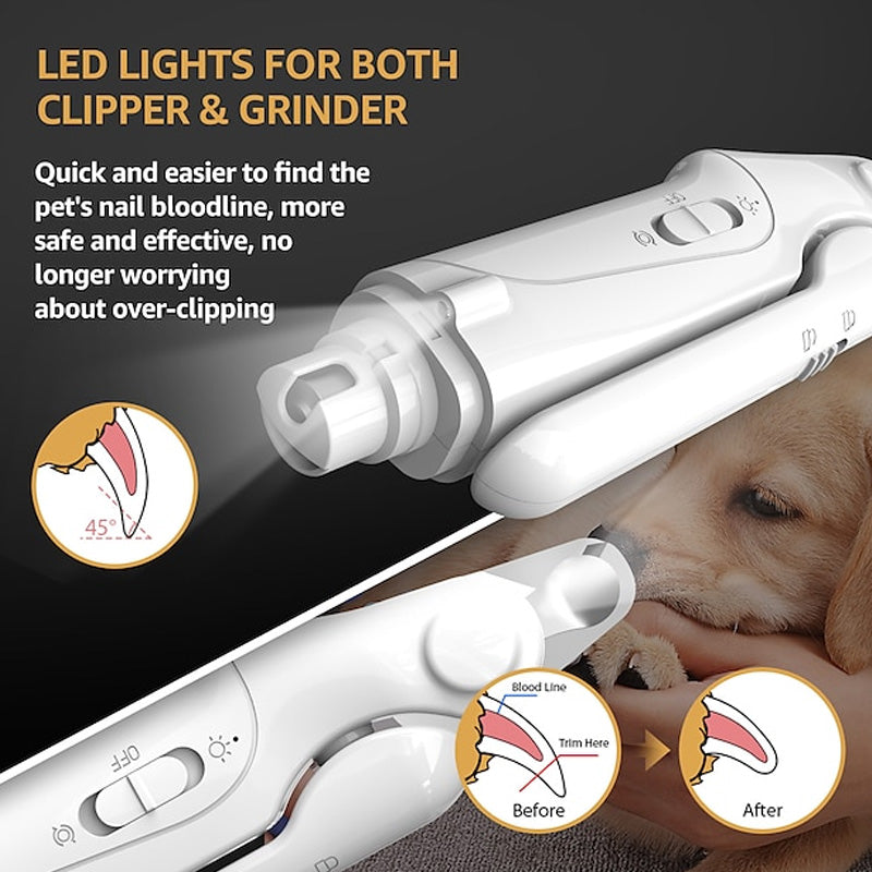 🔥Summer Hot Sale Promotion-49% OFF🐶-2-in-1 Professional LED Pet Nail Clippers