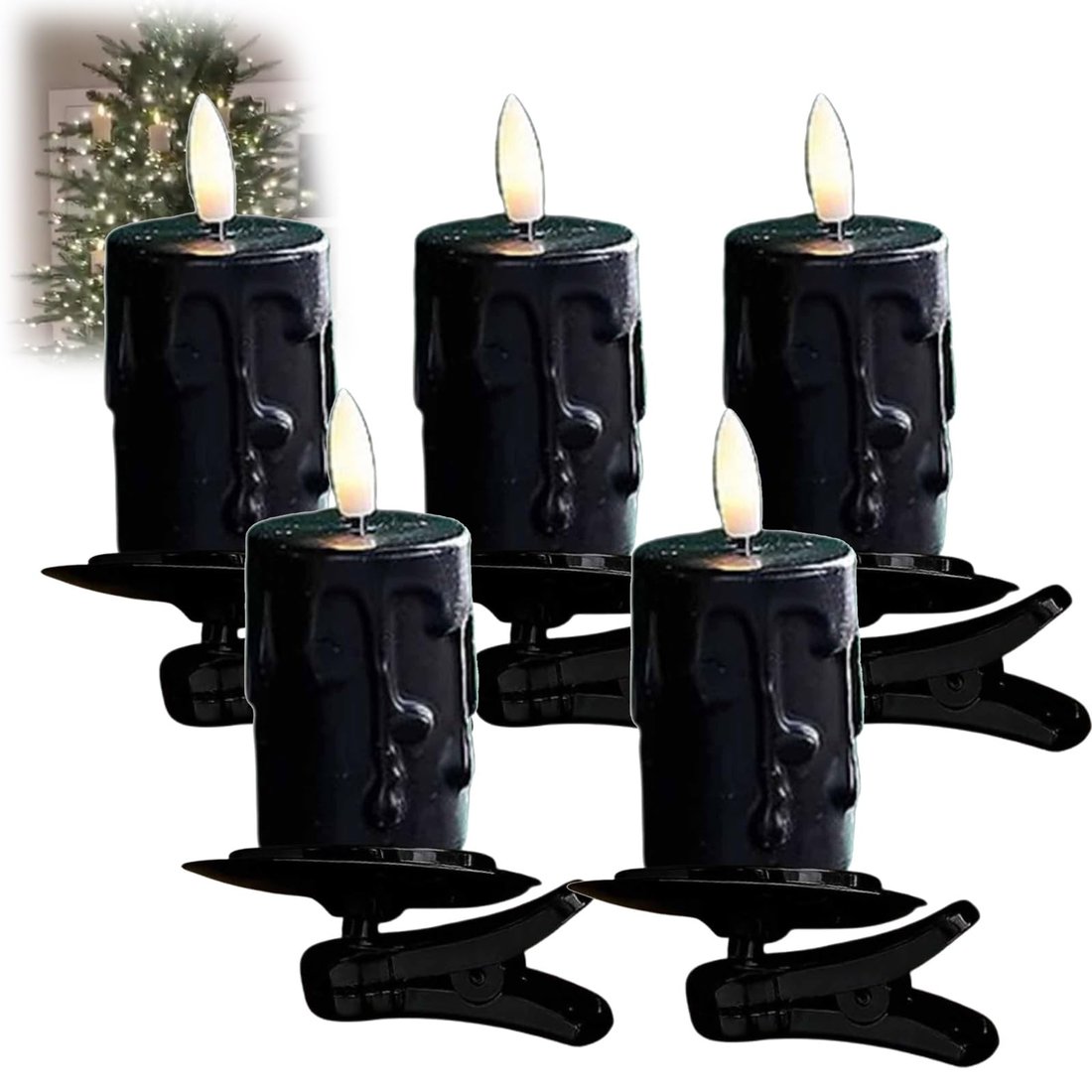 ✨ Flameless Clip-On Christmas Tree Candles
