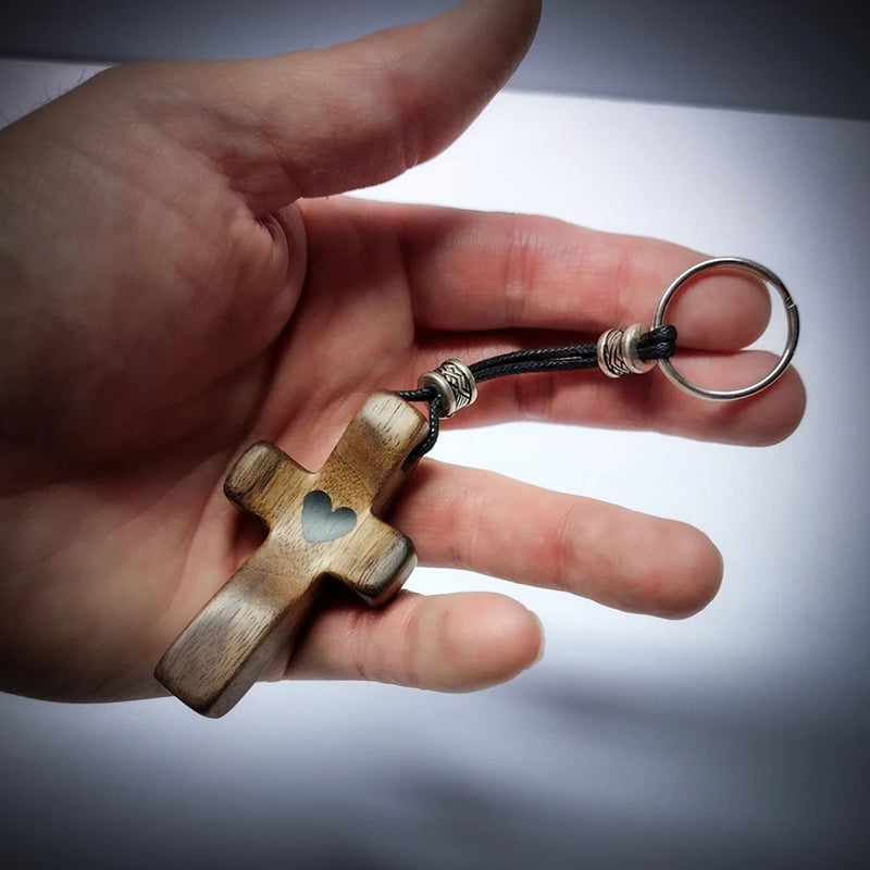 Handcrafted Wooden Cross My Heart✝️