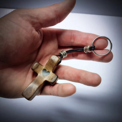 Handcrafted Wooden Cross My Heart✝️