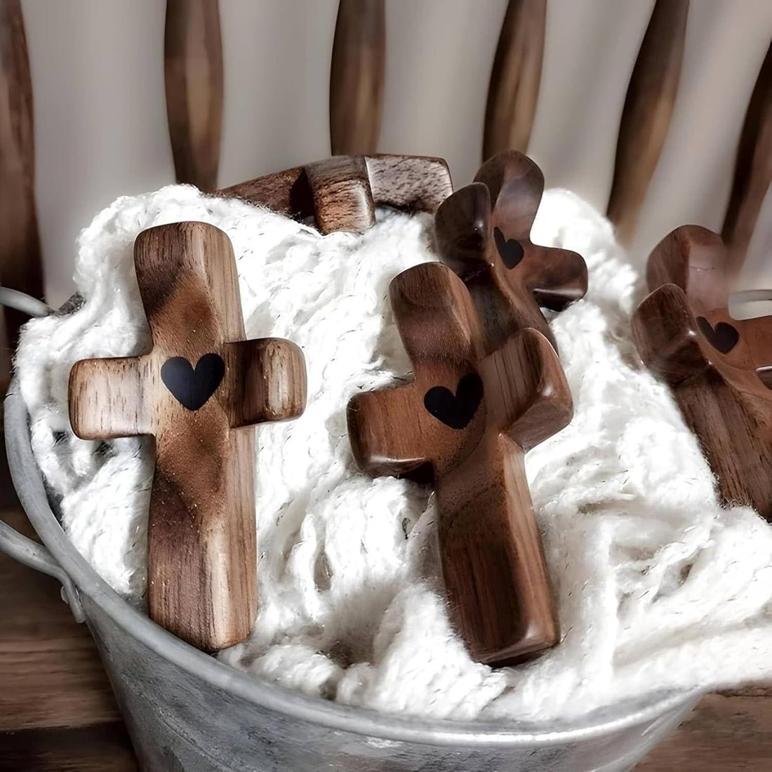 Handcrafted Wooden Cross My Heart✝️