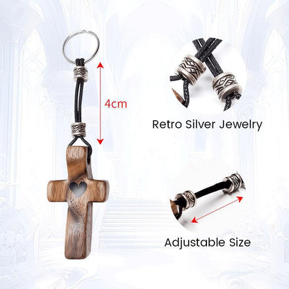 Handcrafted Wooden Cross My Heart✝️