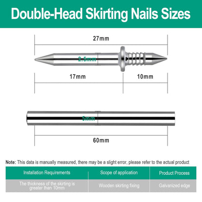 🔥Last Day Special 49%OFF-Double Head Skirting Thread Seamless Nail