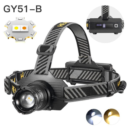 🔥Super Bright Rechargeable LED Headlamp (Includes Type-C charging cable)