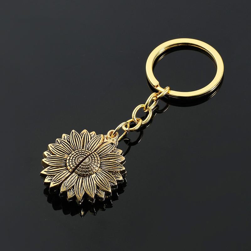 🔥 Limited Time 49% Off 🌻Sunflower Keychain Inspirational Gifts - Keep Fucking Going Keychain
