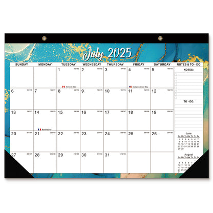 18-month large-size desktop/wall calendar, detachable for use as a gift bag