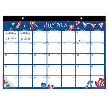18-month large-size desktop/wall calendar, detachable for use as a gift bag