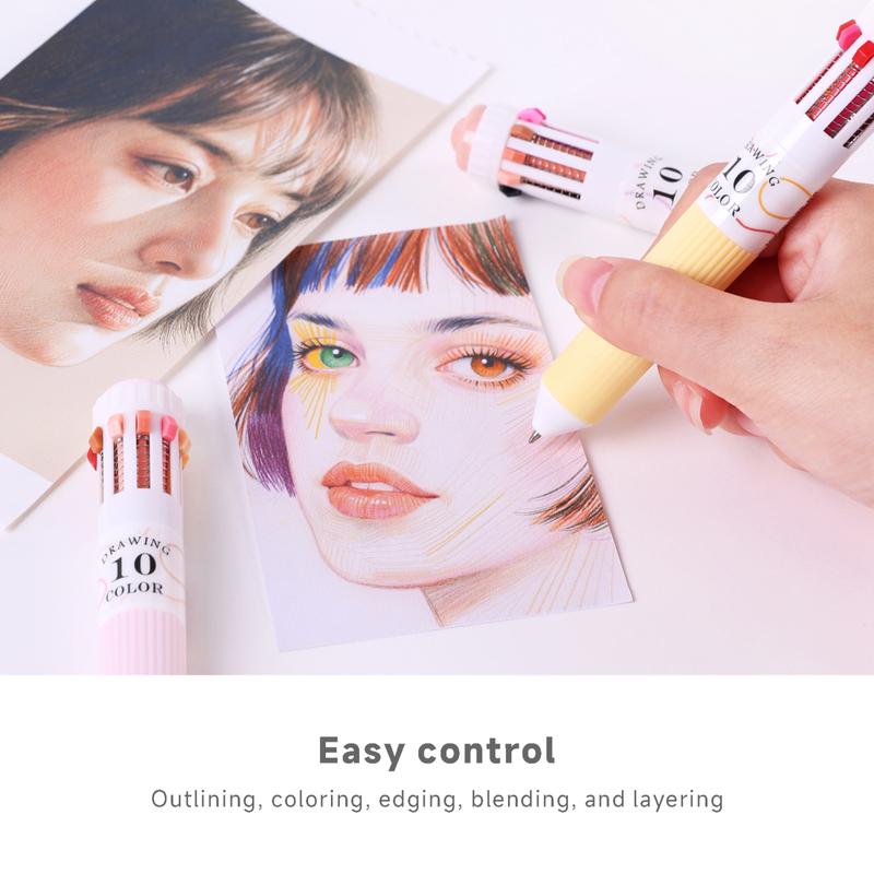 Last Day 49% OFF🔥Multi-Color Retractable Ballpoint Pen Drawing Set