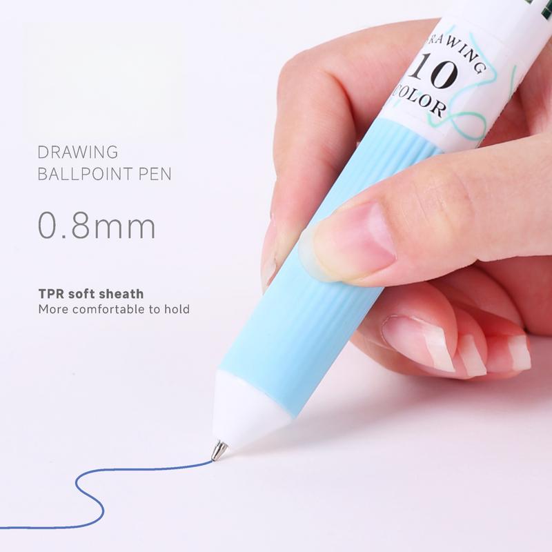 Last Day 49% OFF🔥Multi-Color Retractable Ballpoint Pen Drawing Set
