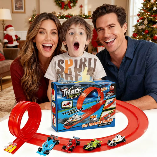 🎄🎁 2025 Christmas Surprise Gift: DIY Flexible Racing Track Toy 🚗✨