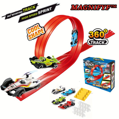 🎄🎁 2025 Christmas Surprise Gift: DIY Flexible Racing Track Toy 🚗✨