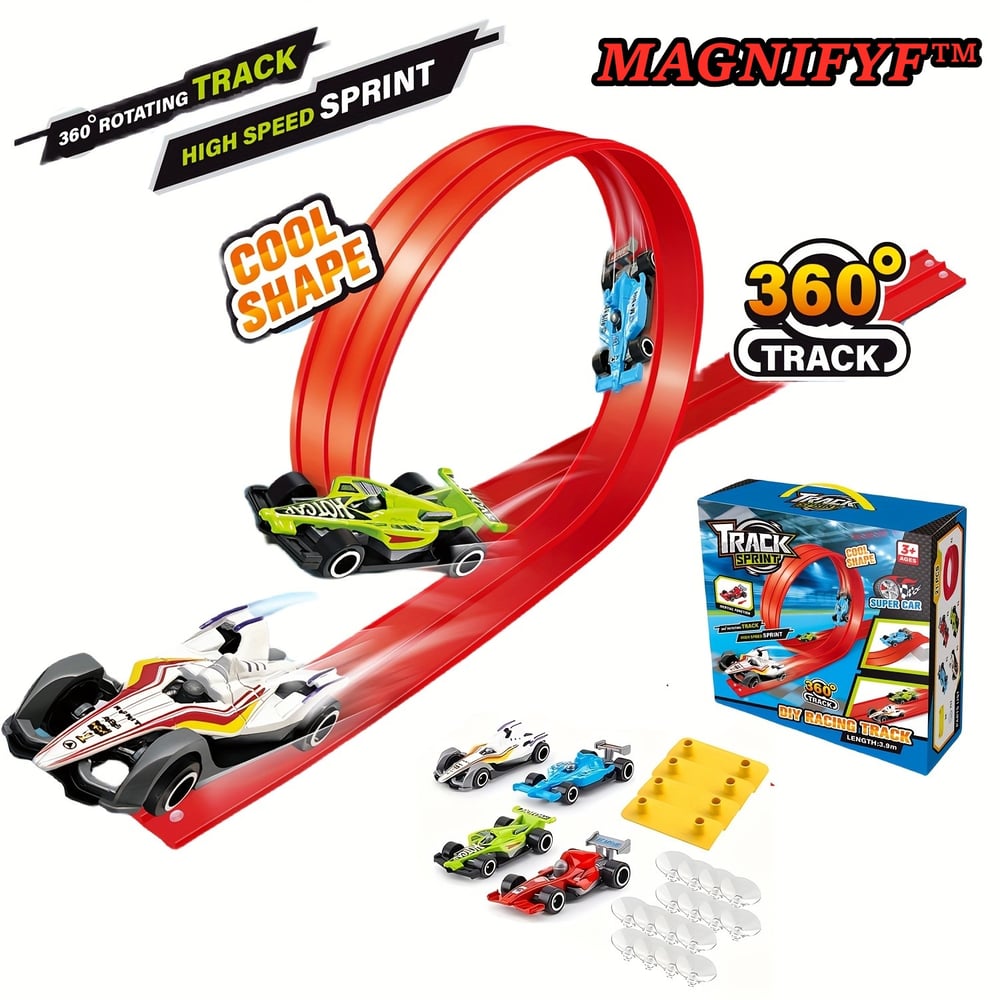 🎄🎁 2025 Christmas Surprise Gift: DIY Flexible Racing Track Toy 🚗✨