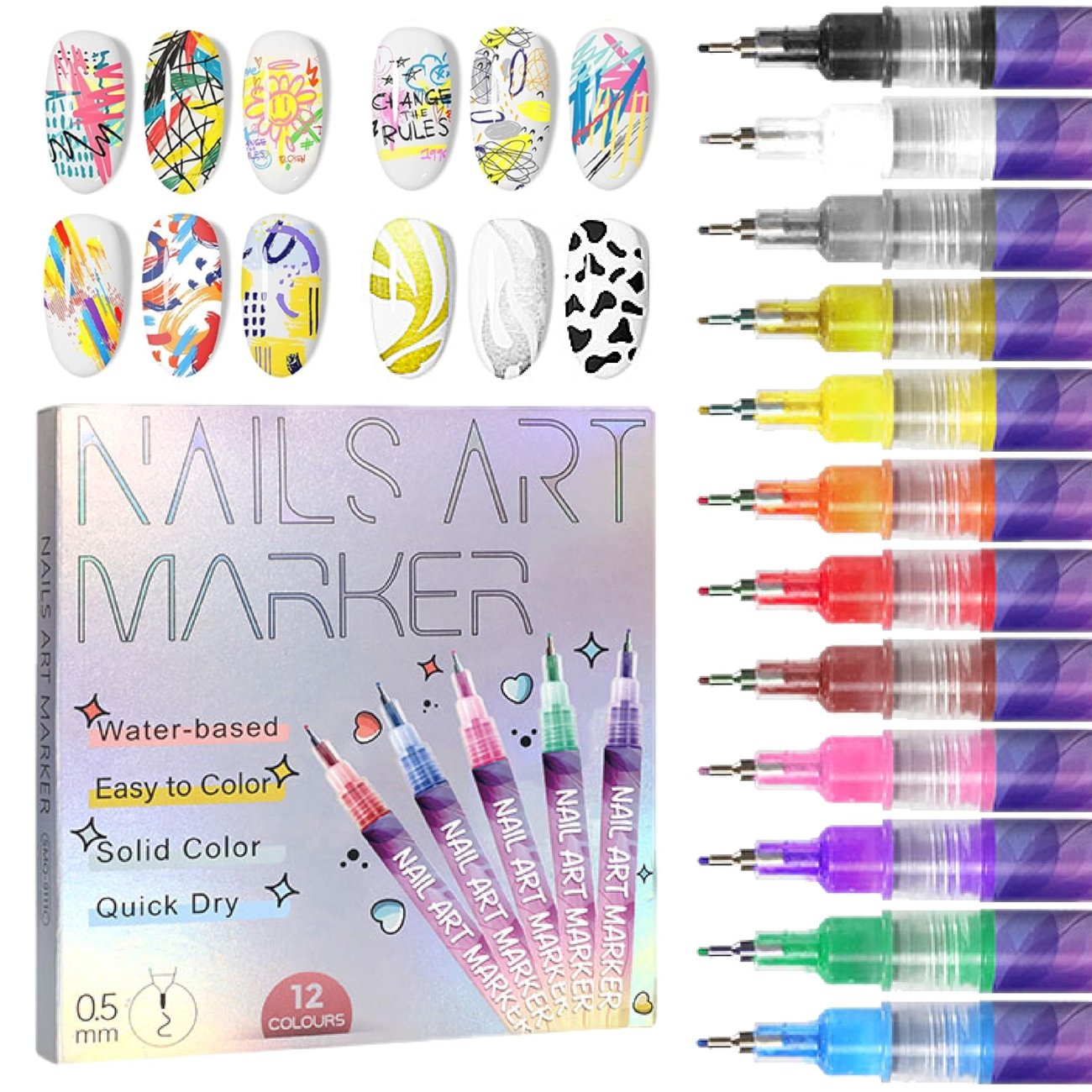 🔥Last Day 49% OFF-🎨12 Colors Nail Art Pens Set