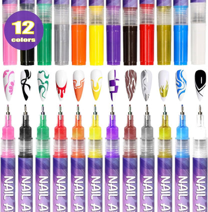 🔥Last Day 49% OFF-🎨12 Colors Nail Art Pens Set