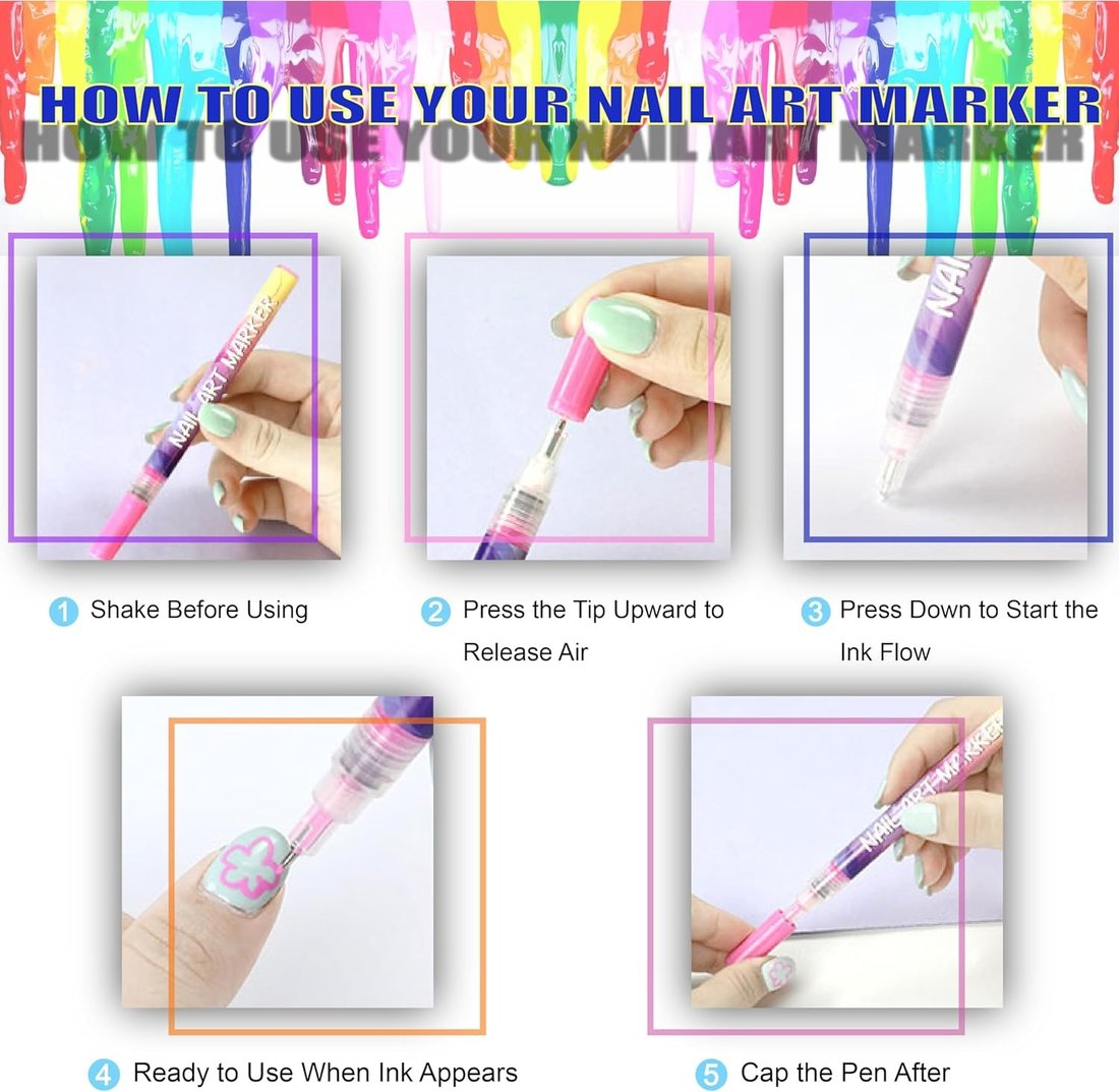 🔥Last Day 49% OFF-🎨12 Colors Nail Art Pens Set