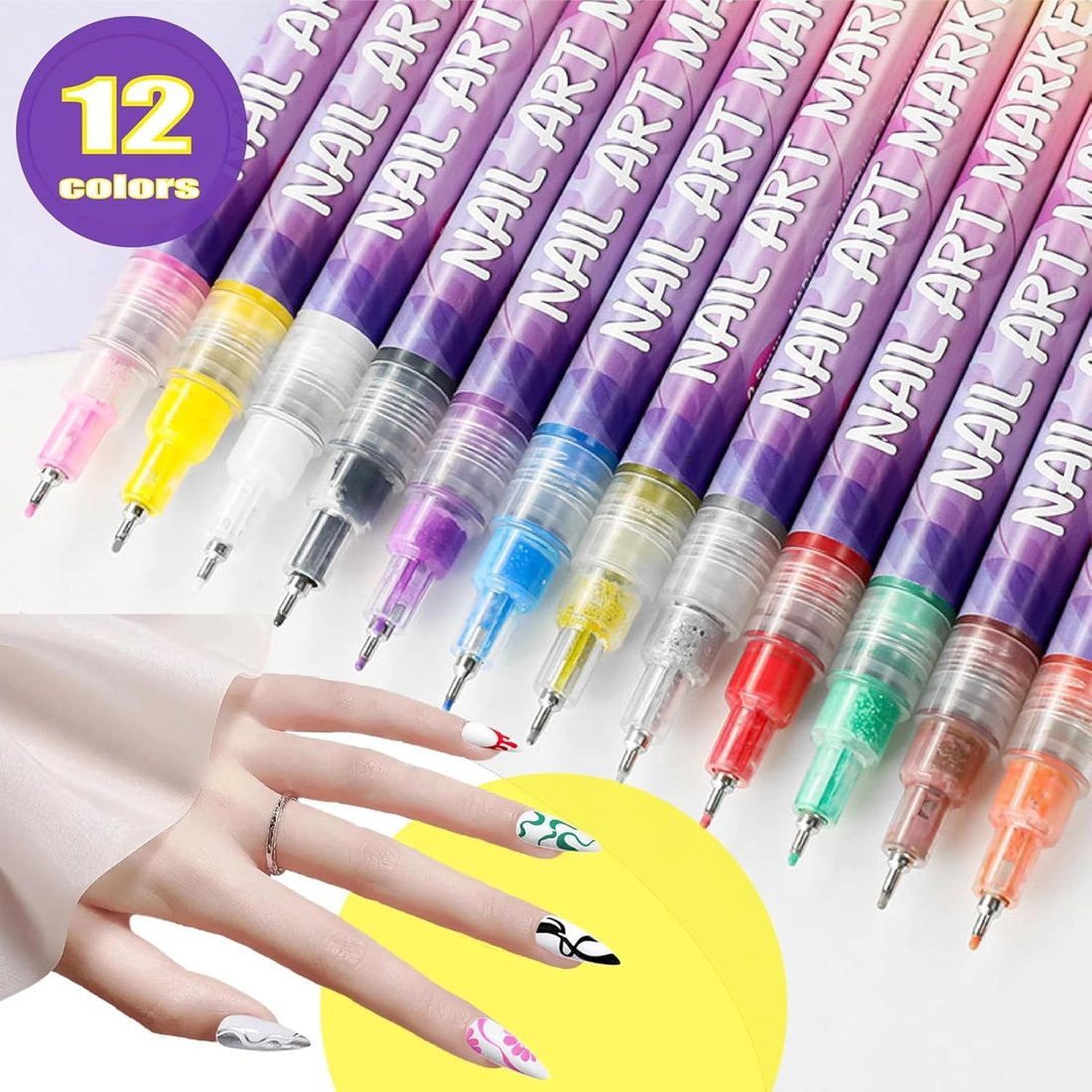 🔥Last Day 49% OFF-🎨12 Colors Nail Art Pens Set
