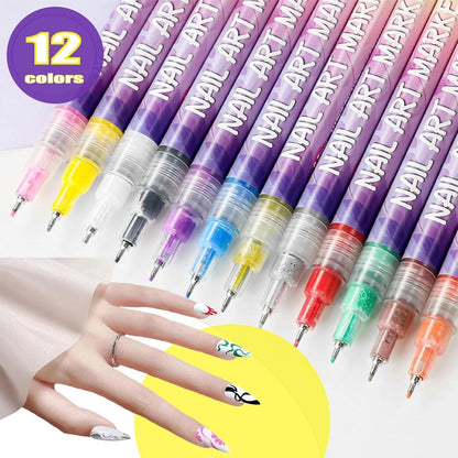 🔥Last Day 49% OFF-🎨12 Colors Nail Art Pens Set