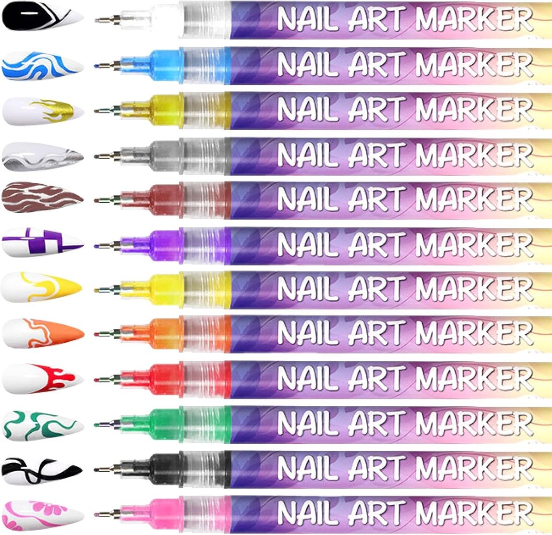 🔥Last Day 49% OFF-🎨12 Colors Nail Art Pens Set