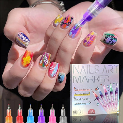 🔥Last Day 49% OFF-🎨12 Colors Nail Art Pens Set